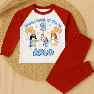 personalised bluey birthday pyjamas custom pj's