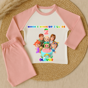 personalised cocomelon birthday pyjamas custom pj's