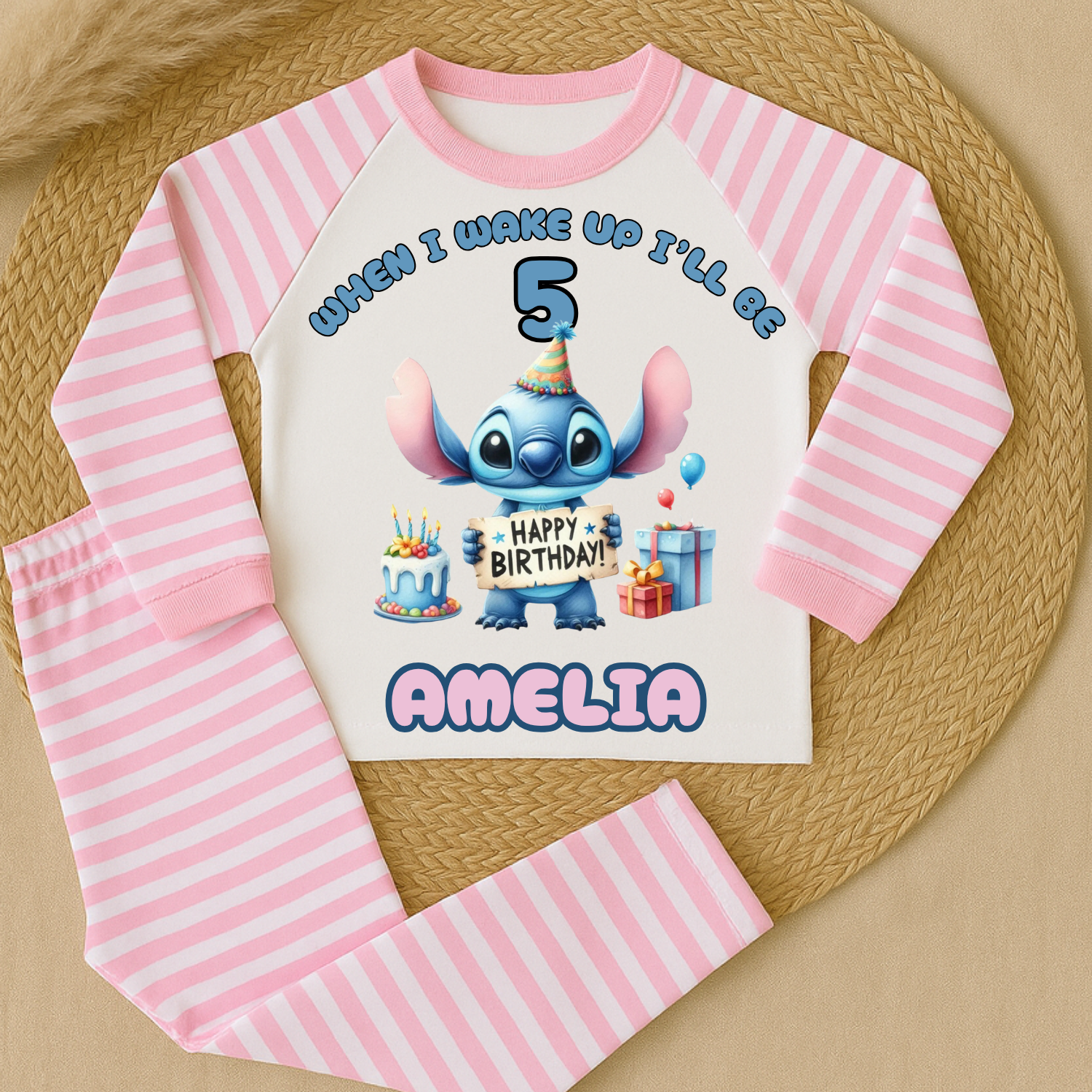 personalised stitch birthday pyjamas custom pj's personalised stitch birthday pyjamas custom pj's