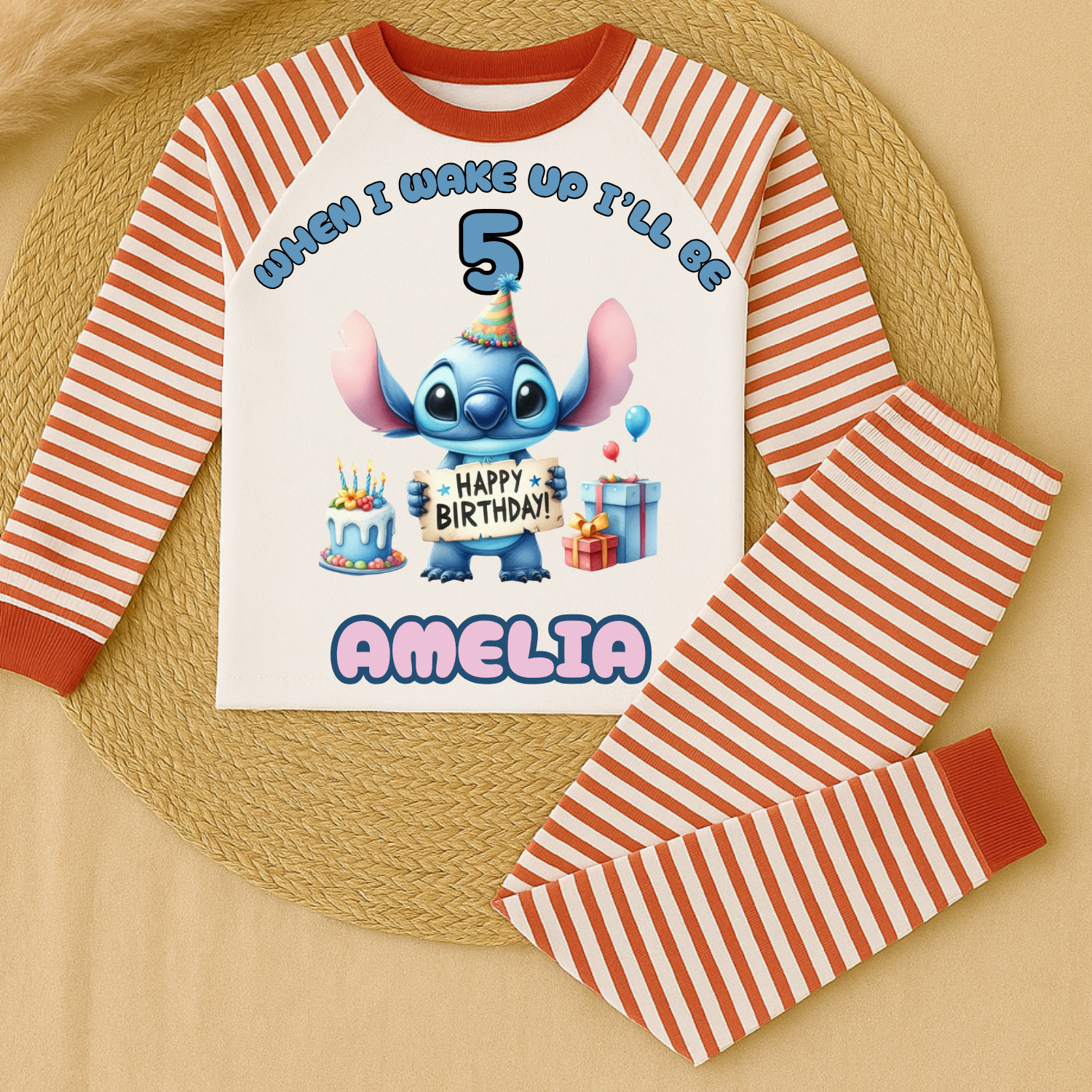 personalised stitch birthday pyjamas custom pj's personalised stitch birthday pyjamas custom pj's