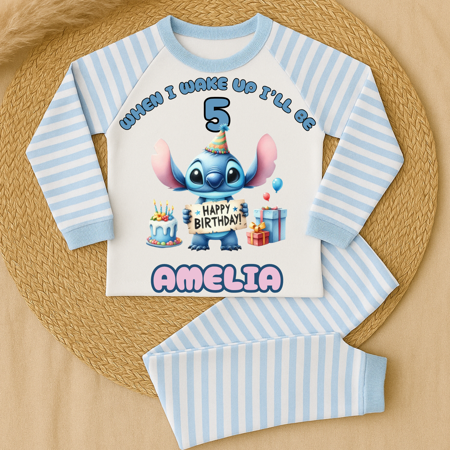 personalised stitch birthday pyjamas custom pj's personalised stitch birthday pyjamas custom pj's