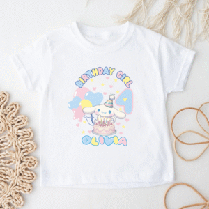 Custom name and age Cinnamoroll t-shirt