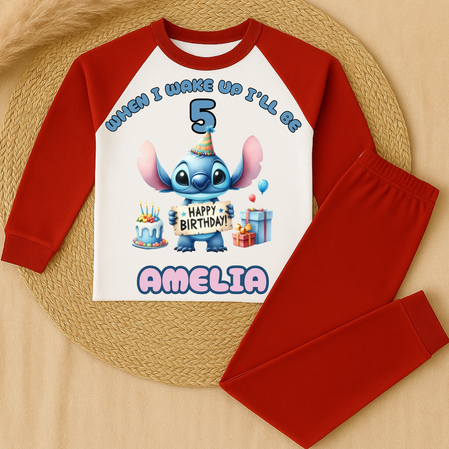 personalised stitch birthday pyjamas custom pj's personalised stitch birthday pyjamas custom pj's