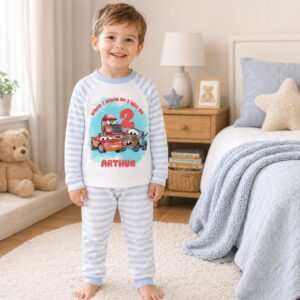 personalised cars birthday pyjamas