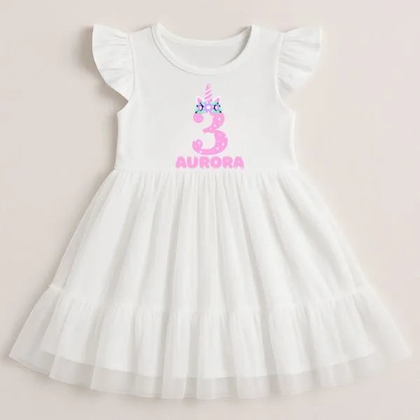 personalised birthday dress unicorn tutu