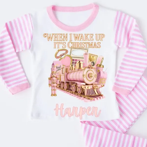 personalised plouise inspired christmas pyjamas