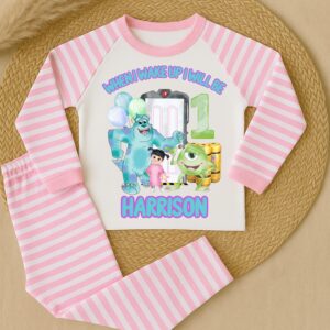 personalised easter pyjamas | when i wake up it will be easter bunny pjs (copy) Personalised when I wake up I will be birthday pyjamas with monster design
