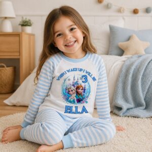 personalised frozen princess birthday pyjamas