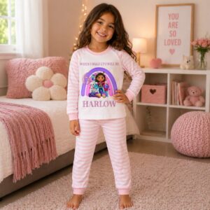 personalised gabby’s dollhouse birthday pyjamas