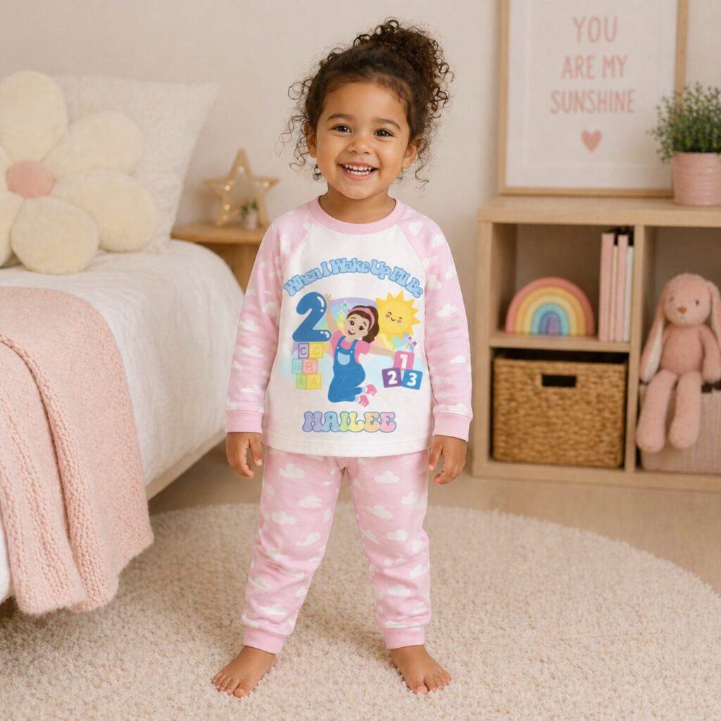 personalised ms rachel birthday pyjamas