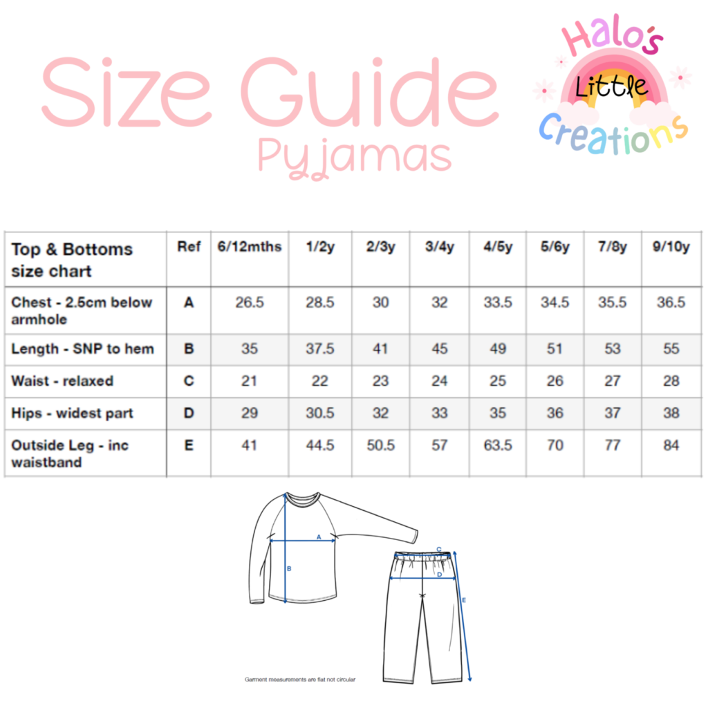 pjs size guide